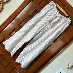 Linen Blend Wide Leg Pants